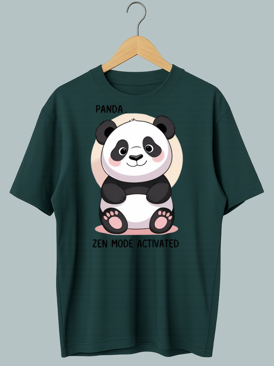 Panda Zen Mode Oversized T Shirt - Image 2