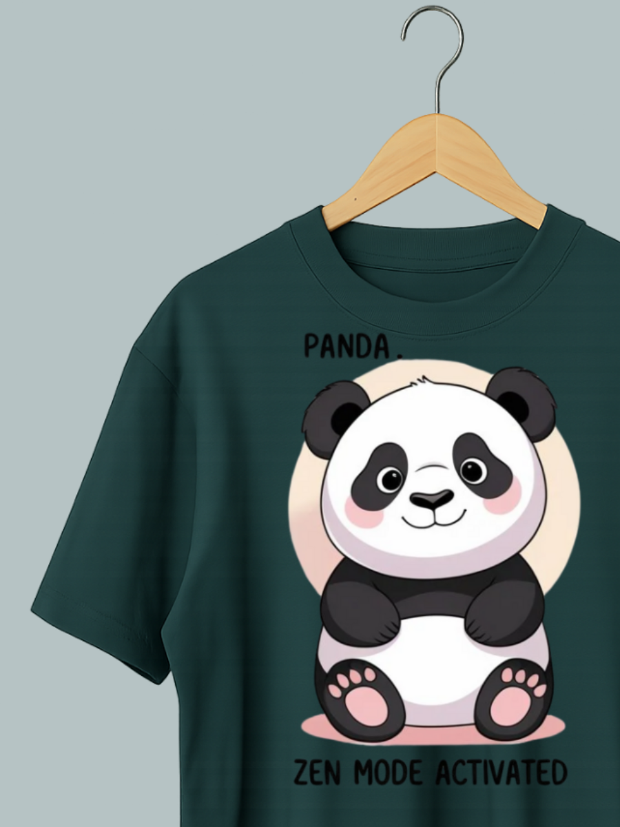 Panda Zen Mode Oversized T Shirt - Image 4