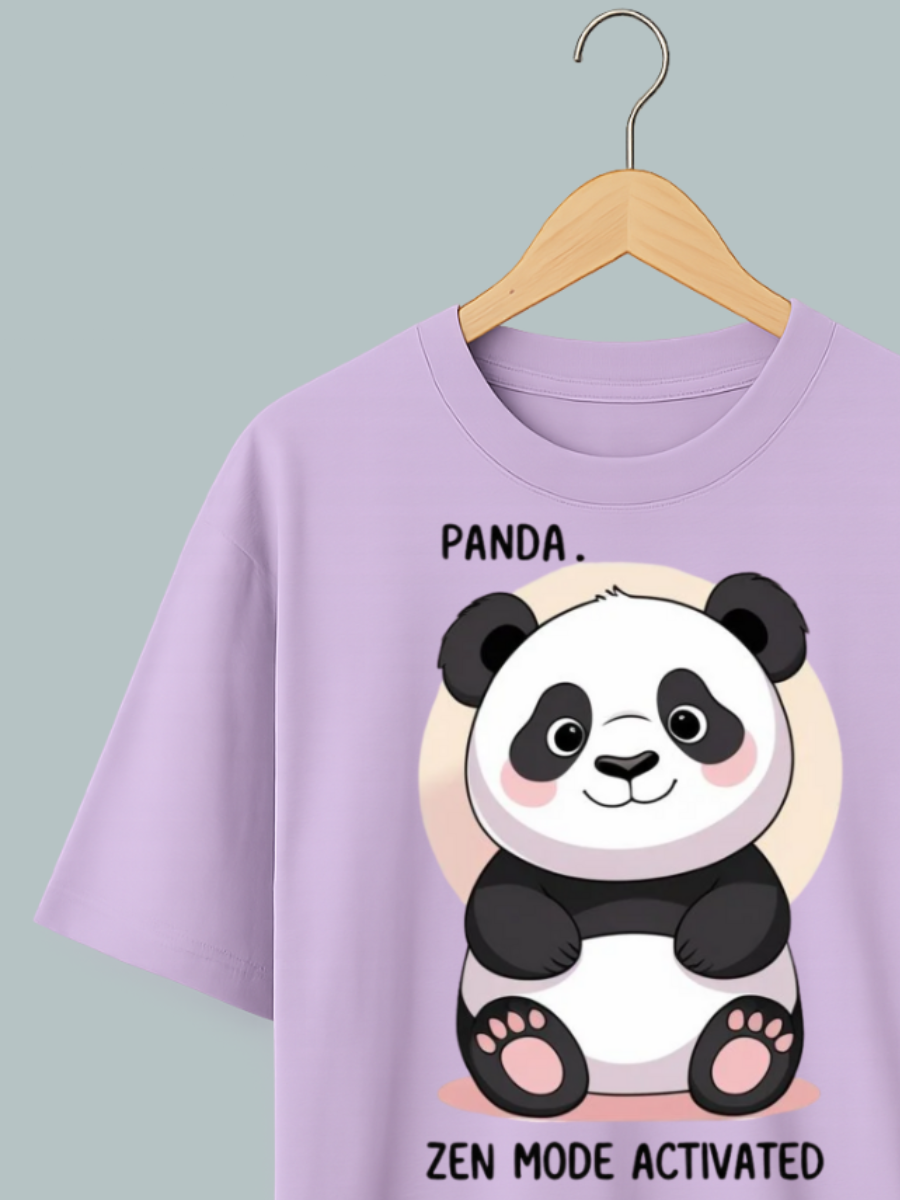Panda Zen Mode Oversized T Shirt - Image 3