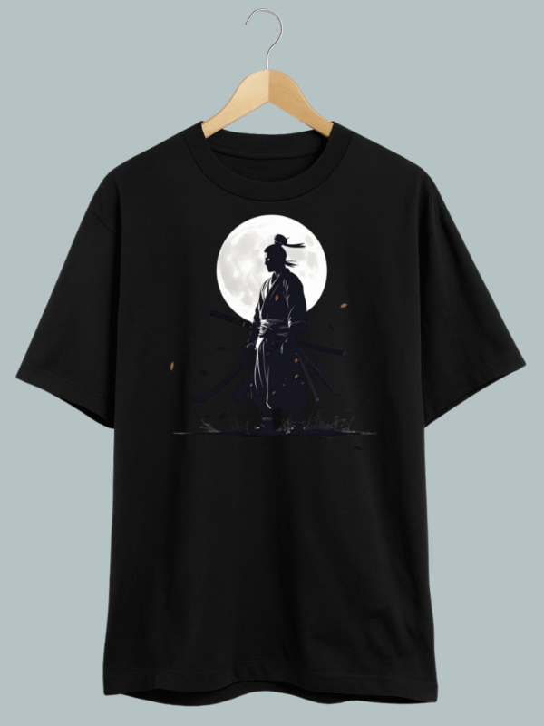 “Samurai Shade oversized t-shirt with dark warrior samurai graphic design”