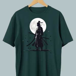 “Samurai Shade oversized t-shirt with dark warrior samurai graphic design”