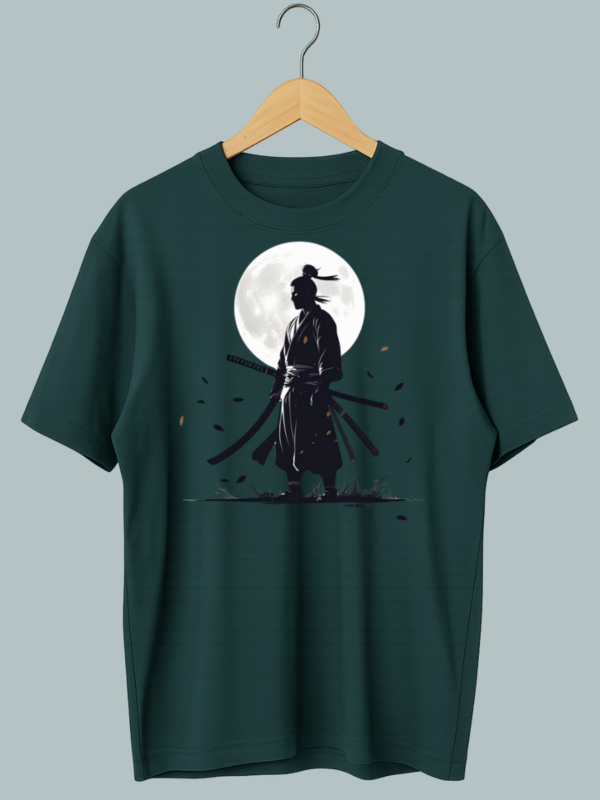 “Samurai Shade oversized t-shirt with dark warrior samurai graphic design”