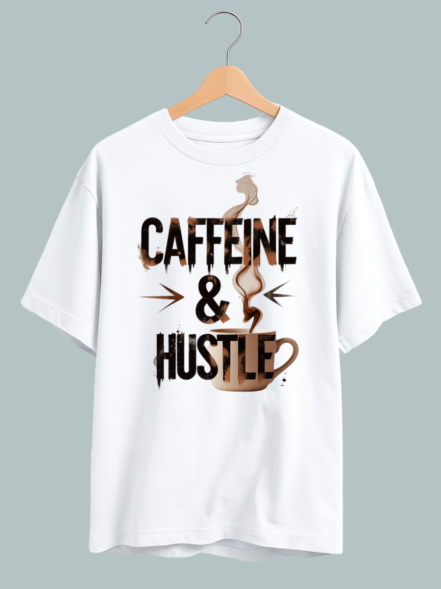 Caffeine & Hustle Oversized T Shirt - Image 2