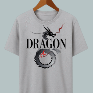 "Fantasy-themed dragon graphic tee with oversized fit — ideal for anime and RPG fans."