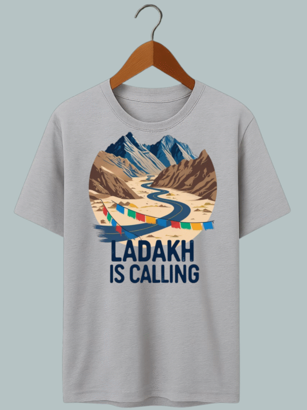 High quality oversized classy t-shirt with ladakh is calling to enjoy and feel the vibes in every km