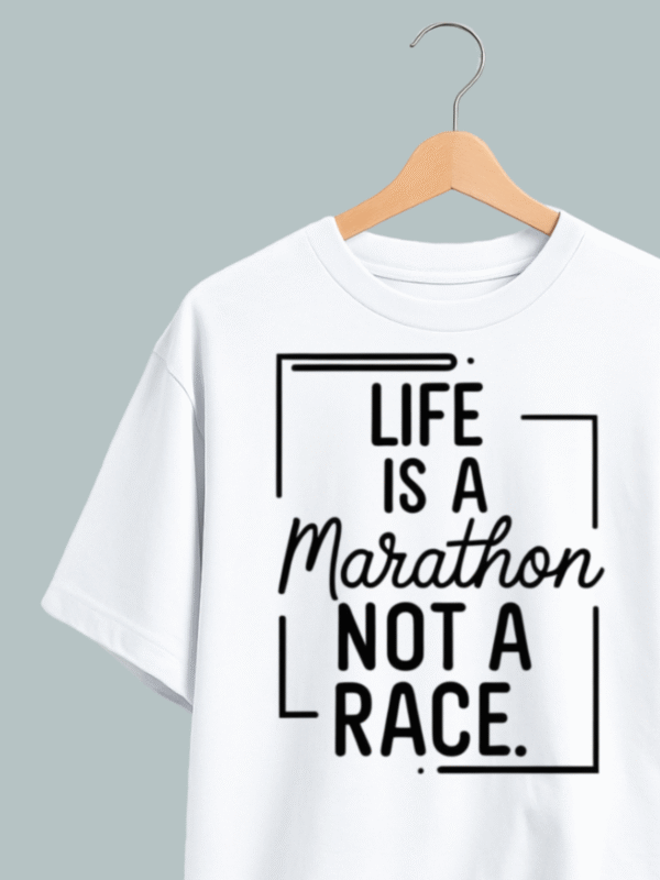 Life Is a Marathon Not a Race Oversized T Shirt - Image 4
