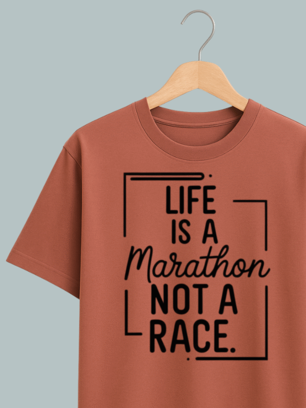 Life Is a Marathon Not a Race Oversized T Shirt - Image 3