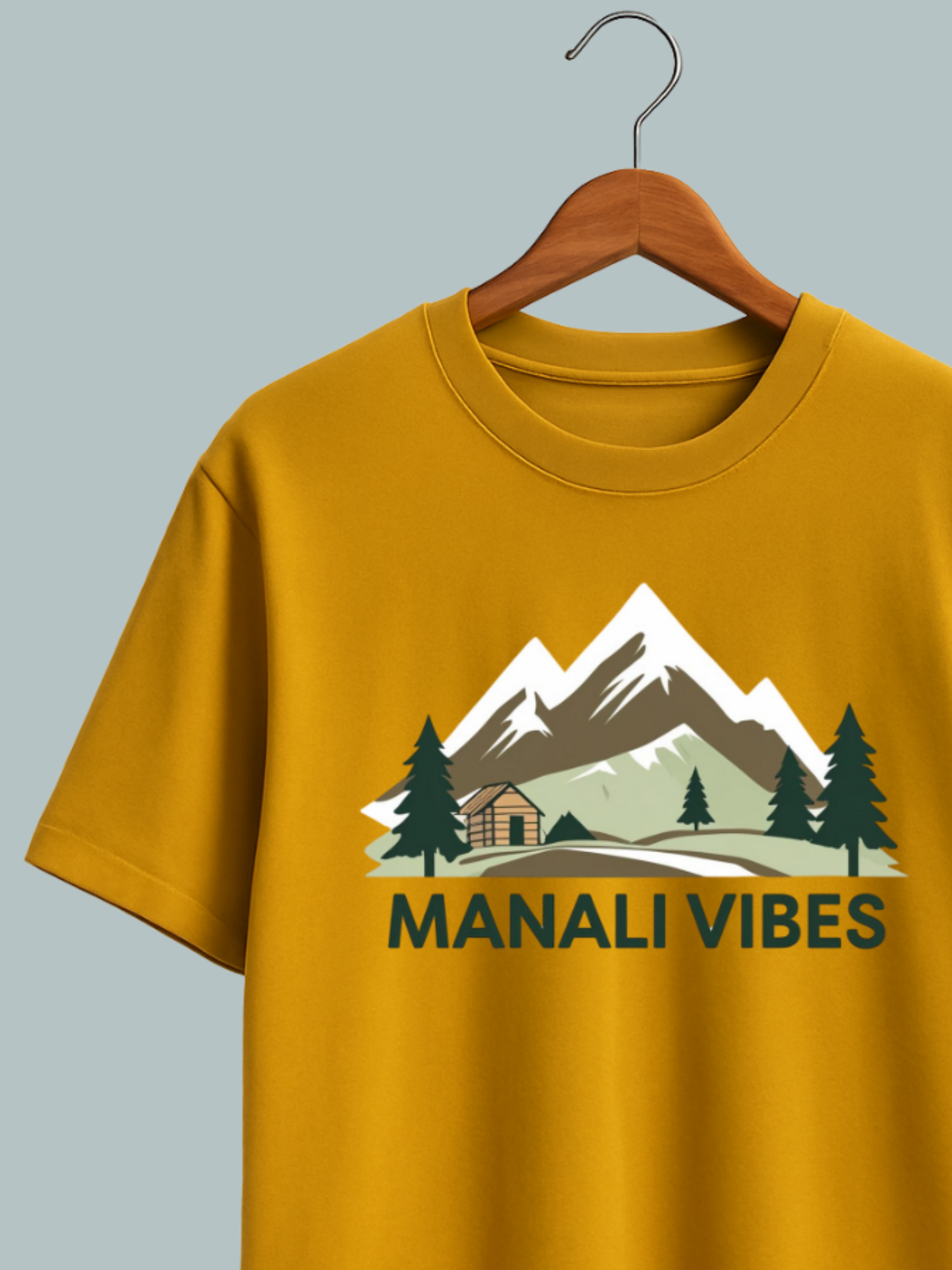 “Unisex Manali Vibes graphic oversized tee inspired by Manali travel vibes”