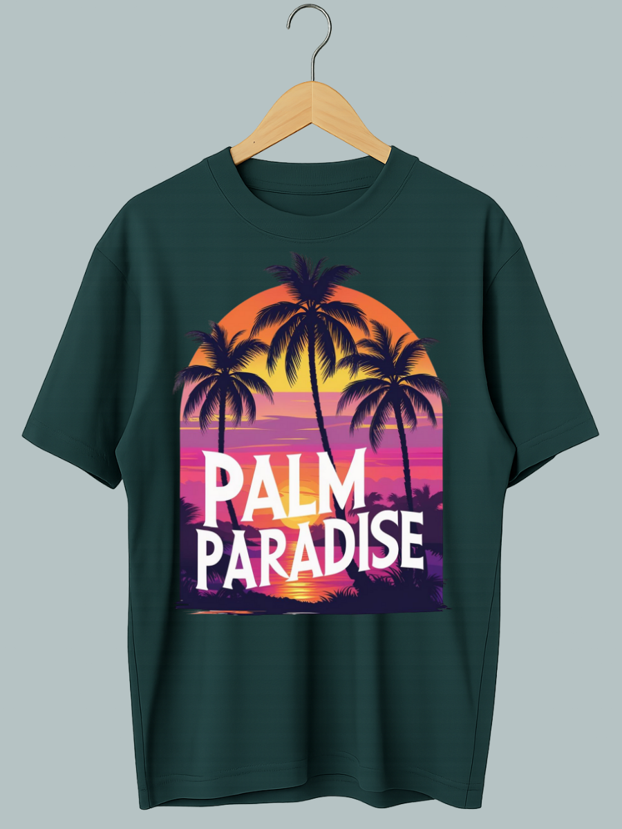 Palm Paradise Oversized T Shirt - Image 2