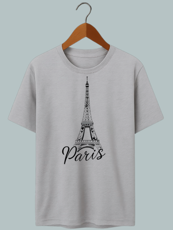 “Paris oversized t-shirt with Eiffel Tower graphic design in cotton”