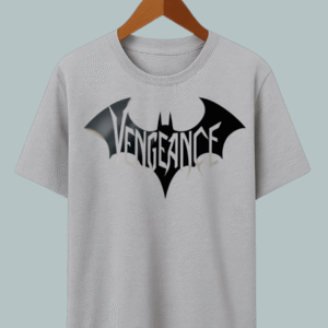 “Vengeance oversized t-shirt with bold dark graphic streetwear design”