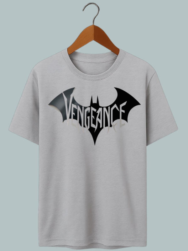 “Vengeance oversized t-shirt with bold dark graphic streetwear design”